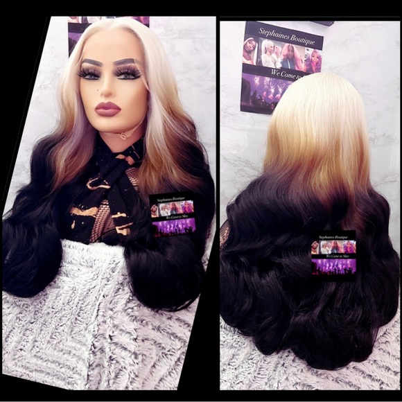 Human Hair Blended lace front wig 💕